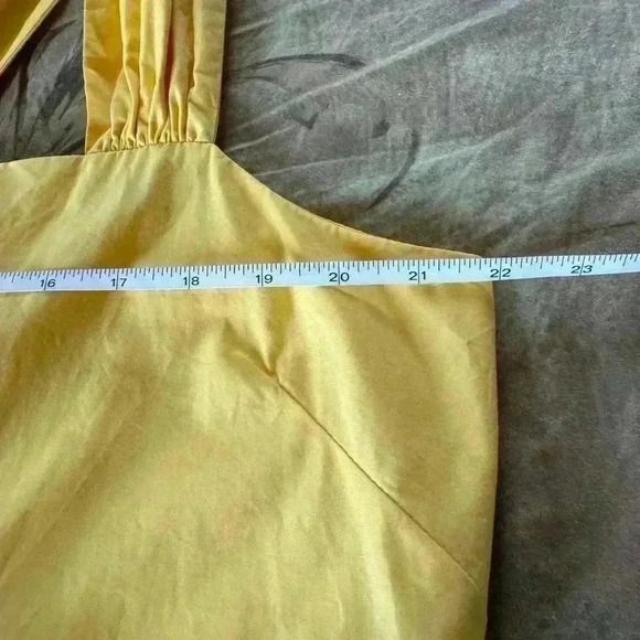 Banana republic yellow midi dress. Fully ligned. Spring/summer season start - Picture 7 of 9
